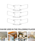 20 Pack Heavy Duty Lampshade Spring Clips For Ceiling Lights shown with usage examples in different rooms.