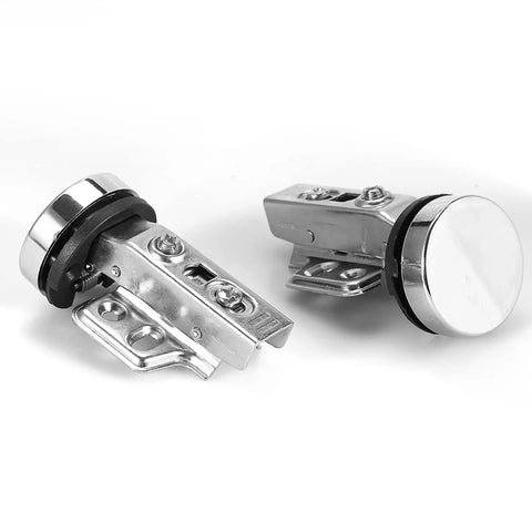 Heavy Duty Cabinet Hinges 2 Pack with Folded Corner Design for Cupboards and Wardrobes, Quiet Smooth Opening, Easy Install