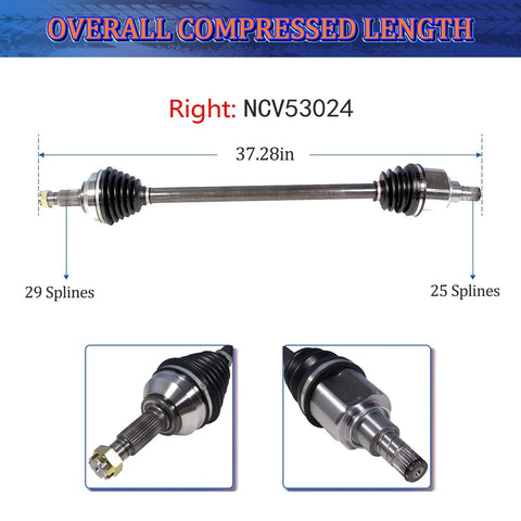 Beefed Up Front CV Axle Shaft Assembly For Nissan Sentra 2013 2019 With 1.8L CVT FWD Front Right Side Direct Fit Replacement