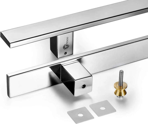 Tough As Nails Heavy Duty Stainless Steel Push Pull Door Handle For Glass And Barn Doors 304 Grade Polished Chrome Finish