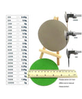 Grab These 30 Pc Four Inch Silicon Carbide Sanding Discs With Hook And Loop Backing For Super Fast Polishing Jobs Across All Grit Levels From Coarse To Mirror Finish Ready, showing grit weight table and sanding disc.