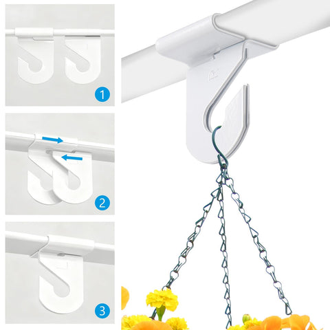 Drop Ceiling Hooks 20 Pairs For Hanging And Suspended Ceilings Tile Clips And Grid Hangers showing installation steps and use with flowers