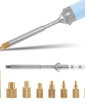 M2 To M8 Pro Grade Heat Set Insertion Tool Kit With Brass Knurled Nuts And Stainless Steel Tip Adapters for 3D Printed Parts