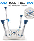 Shower Stool With Free Loofah Sponge And Toiletry Bag Inside Shower Bathtub Chair Height Adjustable Bath Seat shown disassembled