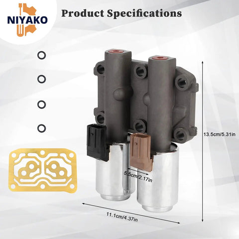 Plug And Play Transmission Dual Linear Shift Solenoid Valve Gasket Replacement For 2003 To 2008 Accord, diagram view