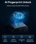 Premium Smart WiFi Door Lock Featuring Slick Fingerprint Keypad And Apple Home Key Compatibility For Smooth iPhone Unlocks AI Fingerprint unlocks in under 0.3s with 99.99% accuracy.