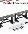 Heavy Duty Under Desk Laptop Mount To Free Up Precious Workspace And Keep Your Macbook Mini Pc Or Gaming Console Tucked Away Securely With Zero Stress Assembly For A Slick Home Office Flex - black metal brackets with screws.