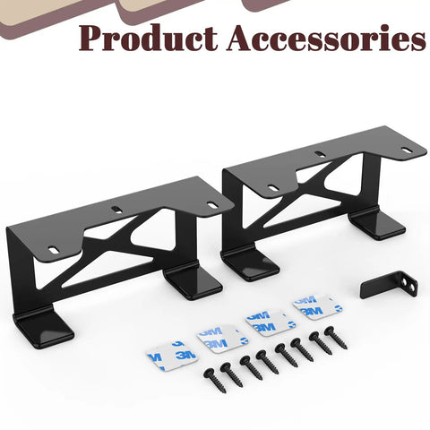 Heavy Duty Under Desk Laptop Mount To Free Up Precious Workspace And Keep Your Macbook Mini Pc Or Gaming Console Tucked Away Securely With Zero Stress Assembly For A Slick Home Office Flex - black metal brackets with screws.