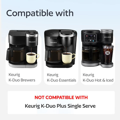 Image showing Keurig K-Duo Brewers, K-Duo Essentials, K-Duo Hot & Iced compatible with reusable carafe basket coffee filter Gen 2.