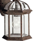 Durable Outdoor Wall Light In Black Finish With Clear Beveled Glass, 1 Light Exterior Sconce, Weatherproof Aluminum Lantern