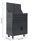 Heavy Duty Rolling Tool Chest On Wheels With Locking Drawers And Soft Liners Rustproof Steel Cabinet For Garage Workshop And Warehouse Tough As Nails Tool Storage With Easy Glide Wheels And Secure Locking System, 122cm tall