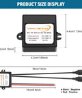 Dual USB 5V Buck Converter From 12V 24V To 5V 6A 30W Step Down Power Module with wire measurements shown.