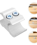 Aluminum Pipe Clamps And Cane Holder Clips 2 Pack For Wheelchair Accessories multipurpose clamp showing close-up and usage examples.