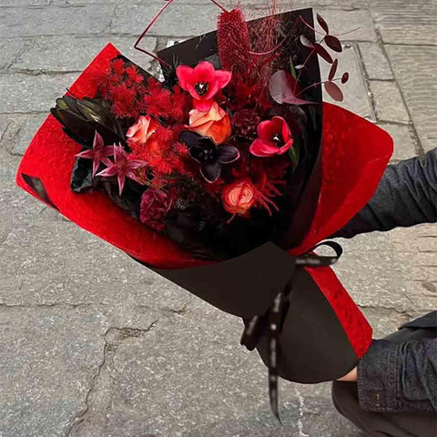 Five Sheets Flower Wrapping Paper 60cm by 60cm Floral Bouquet Gift Wrap For Gift Baskets Arts And Crafts Water Resistant Durable
