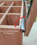 Lid Stay Torsion Soft Close Hinges For Vanity Desk And Lift Up Cabinets With Free Stop Functionality Concealed Hinges visible