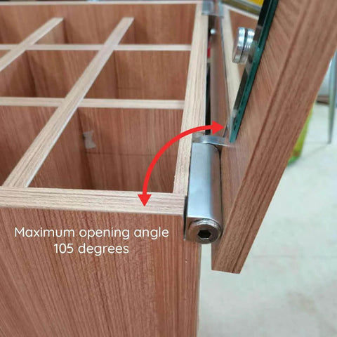 Lid Stay Torsion Soft Close Hinges For Vanity Desk And Lift Up Cabinets With Free Stop Functionality Concealed Hinges visible