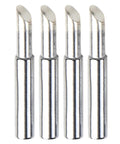 Five Piece 900 Mt Series Copper Soldering Tips Thick Transfer Welding Station Replacement For Heat Iron Plus Power Supply Pure Metal Efficiency close-up of four copper tips, designed for thermal irons, optimal heat distribution.