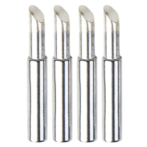 Five Piece 900 Mt Series Copper Soldering Tips Thick Transfer Welding Station Replacement For Heat Iron Plus Power Supply Pure Metal Efficiency close-up of four copper tips, designed for thermal irons, optimal heat distribution.