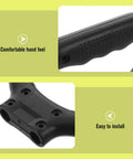 Wagon Replacement Pull Handle With Ergonomic Grip For Folding Garden Wagons And Camping Trolleys Easy Grab Double Hole Plastic Push Handle Universal Fit For Outdoor Camping And Daily Use, black plastic handle close-up