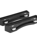 Rock Solid 3D Printer Filament Spool Holder Pack Of Two With Non Slip Base And Heavy Duty ABS Plastic holders in black design.