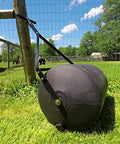 Powerful 270 Lb Poly Lawn Roller For Push Or Tow With Easy Turn Tethered Plug And Quick Filling Drum 18 By 24 Inches Brinly PRC-241BH-A in yard