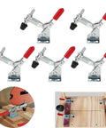 2 Pack Vertical Toggle Clamps 500 Lb Holding Capacity Quick Release Hard As Nails Workhorse Built Tough For Woodworking Jigs shown in use on a jig.