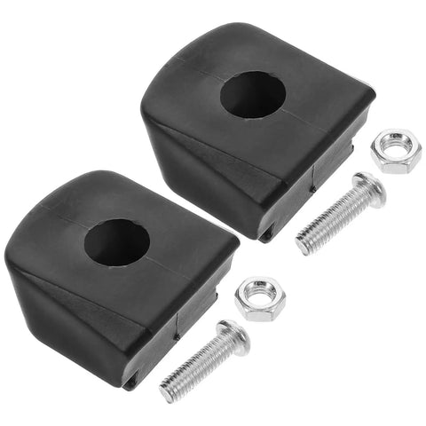2 Pack Roller Skate Toe Stops And Brake Pads Non Slip Rubber Quad Skate Braking Blocks Black Replacement Skater Brake Parts