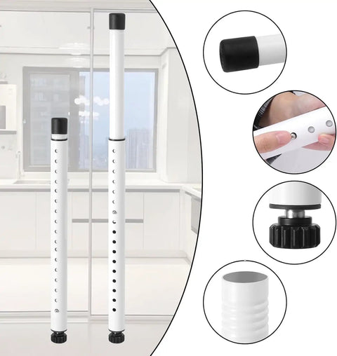 Heavy Duty Sliding Door Security Bar 17 To 50 Inch Adjustable Anti Lift Window Lock Jammer With Rubber Tips for home use