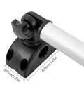 Portable Kayak Outrigger Stabilizer Kit With Detachable PVC Arms Quick Install Marine Stabilizers detail of aluminum frame and dimensions