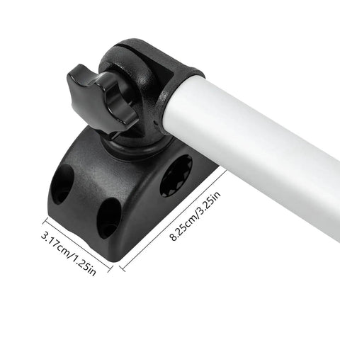 Portable Kayak Outrigger Stabilizer Kit With Detachable PVC Arms Quick Install Marine Stabilizers detail of aluminum frame and dimensions