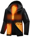 Heated Ski Jacket With 4D Smart Heating Windproof Waterproof Shell Graphene Lined Insulated Coat Lightweight with glowing heat pads