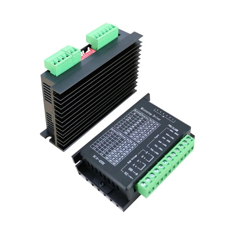 Aluminum Stepper Motor Driver DM542 DM556 9-42V 4A And 20-50V 4.2A 5.6A For Nema17 Nema23 Nema24 CNC Router 3D Printer Upgrade With Smooth Microstepping Control And Beefy Aluminum Enclosure, black microstep driver with green terminals