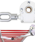 Manual Worm Gear Crank Replacement For 360 Degree Rotating Sunshade Awning Easy Hand Crank Mechanism for RV balcony, white gear
