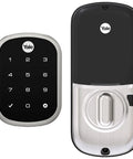 Keyless Satin Nickel Deadbolt Lock With Digital Keypad Touchscreen For Code Entry, Auto Lock Security For Front Door