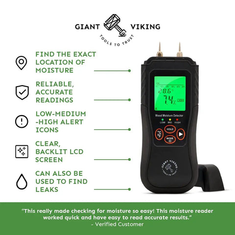Pin Type Wood Moisture Meter With Digital Dampness Sensor For Wood Firewood Brick Drywall Paper Floor Plaster display