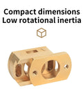 18mm Brass Oldham Coupling For Z Axis T8 Screw Upgrades Compatible With Ender 3 V2 And CR 10 S Pro For Smoother Print Rides And Zero Backlash, brass coupler