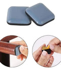 50 Pack Furniture Sliders Save Your Back Heavy Duty Adhesive Glides shown in use under furniture for easy movement.