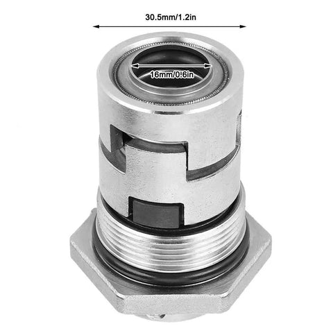 16mm Stainless Steel Vertical Multistage Mechanical Seal For Water Treatment And Seawater High Pressure High Temperature Resistant Pump Seal Replacement Tough As Nails Durable Heavy Duty Seal For Pumps, 16mm bore
