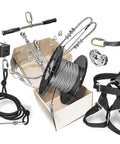 Backyard Zip Line Kit With Riding Gear, Heavy Duty 350 Pound Capacity, Industrial Galvanized Cable, Weather Resistant