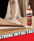 Original Wood Glue 5062 for Woodworking and Furniture Repair and Assembly, Pro-Grade Bond, Solvent-Resistant, Easy Sanding and Water Cleanup, Built for Construction, Home DIY Fixes or Modeling, 4 oz bottle on wood panel