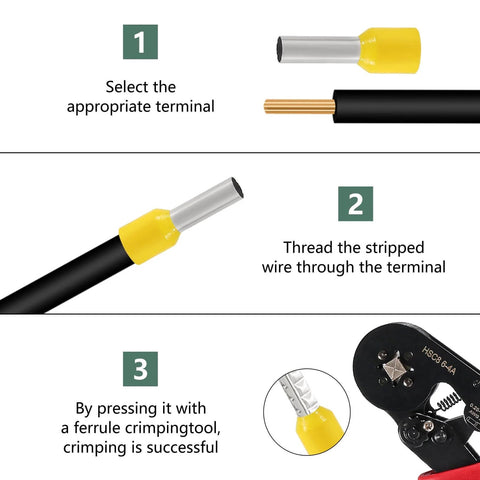 400 Piece Wire Ferrule Terminal Kit With Silver Plated Copper Ferrules Crimp Connectors Insulated Cord Pin Ends And Sleeves for wiring