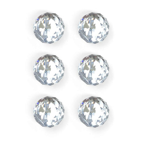 Crystal Knobs Set Six Pack Round Ball 42mm Cabinet Knobs With Screws For Dresser Drawers Cabinets Kitchen Bathroom Bedroom