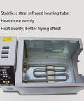 Electric Coffee Roaster Machine With Smart Auto Timing And Hella Sturdy Nonstick Pan For Home Brews Churning Out Four Kilograms Of Top Tier Beans That Absolutely Slaps showing stainless steel infrared heating tube.