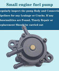 Heavy Duty Fuel Pump For Kohler 17 HP Through 25 HP Engines, Plug And Play With Briggs And Stratton, black round design