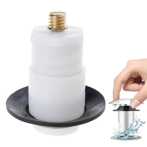 Strong & Easy Installs Bath Tub Drain Plug Metal Drain Stoppers for K-7272 K-7271, white rubber and metal, easy installation.
