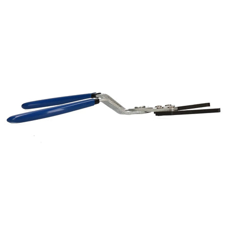 Premium Offset Relay Pliers With Thin Tipped Design For Easy Fuse Electrical Relay Removal Pulling, 230 mm with blue rubber grips.