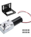 12V High Torque Workhorse Turbine Worm Gear Motor with 8mm Shaft 3 RPM Geared Drive for small appliances, with mounting bracket