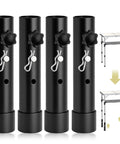 Knockout Black Table Leg Extenders And Adjustable Height Risers For Folding Tables, four steel extenders for elevating tables.
