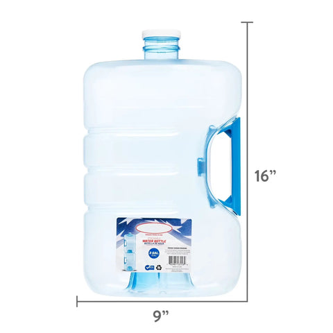 3-Gallon BPA-Free Water Storage Container With Screw-On Cap, Durable Stackable Plastic Unit, 16x9 inches, shown upright