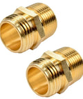 Brass Garden Hose Adapter 3/4 GHT To 3/4 NPT Male Connector Two Pack Durable Leak Free Easy To Connect For Hose Irrigation